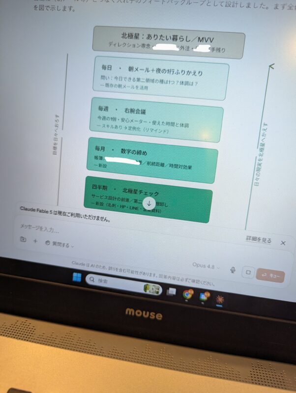 北極星ループの画面